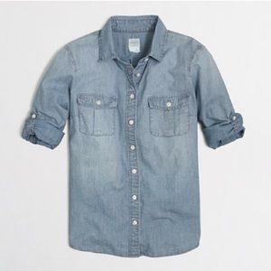 Jcrew chambray “the perfect shirt”